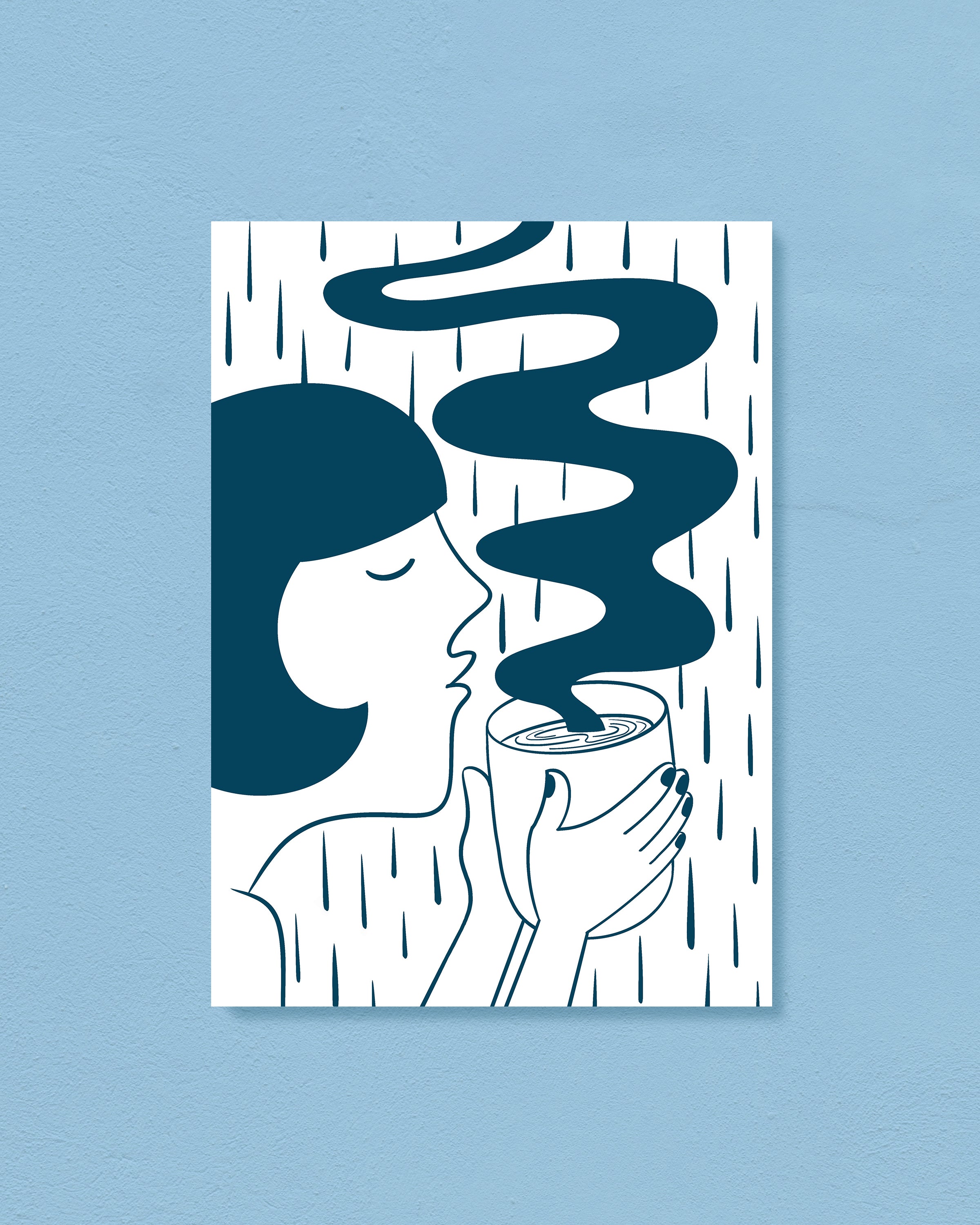 Stop and Feel the Rain ( 5" x 7" )