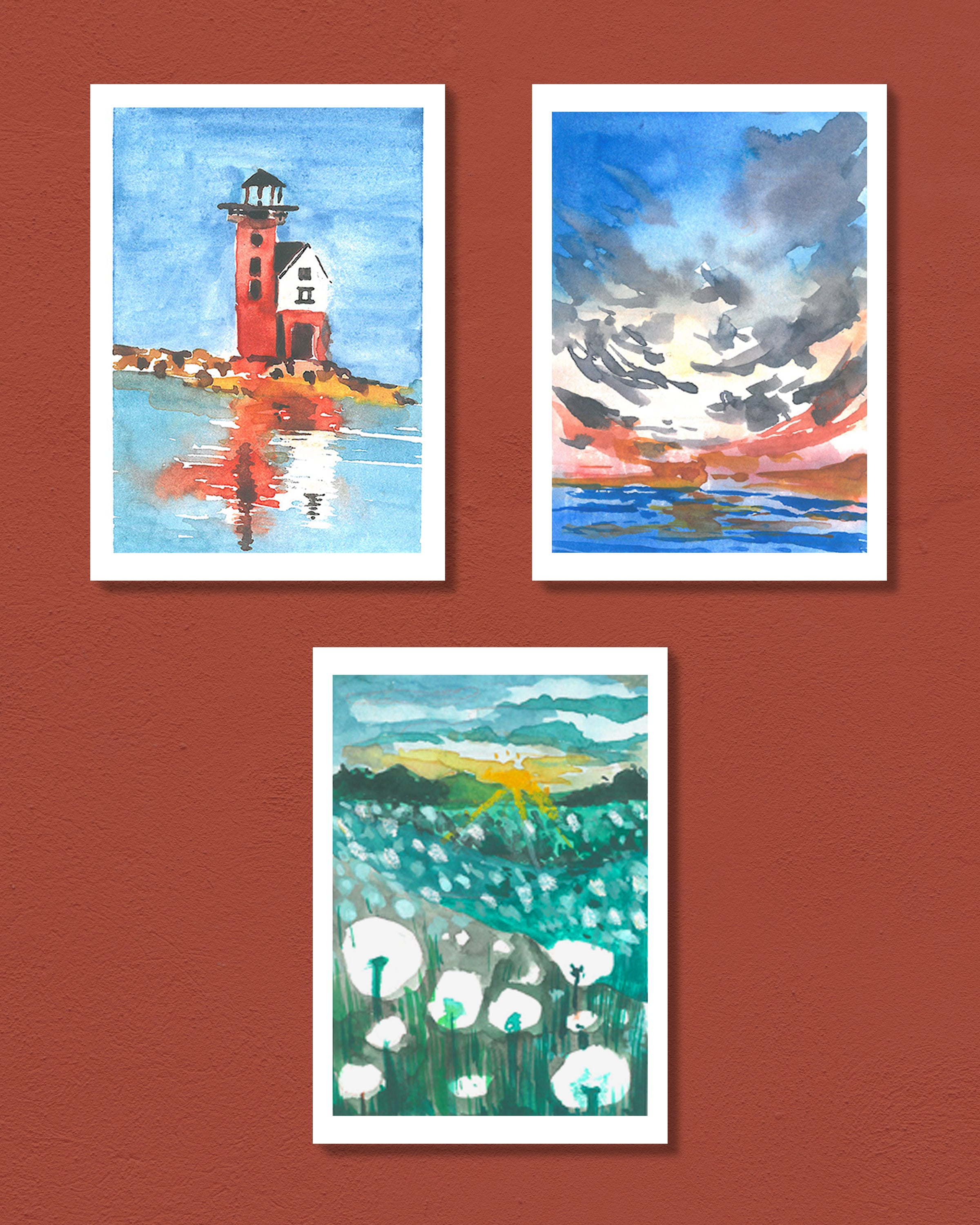 Three Horizons ( 5" x 7" each )