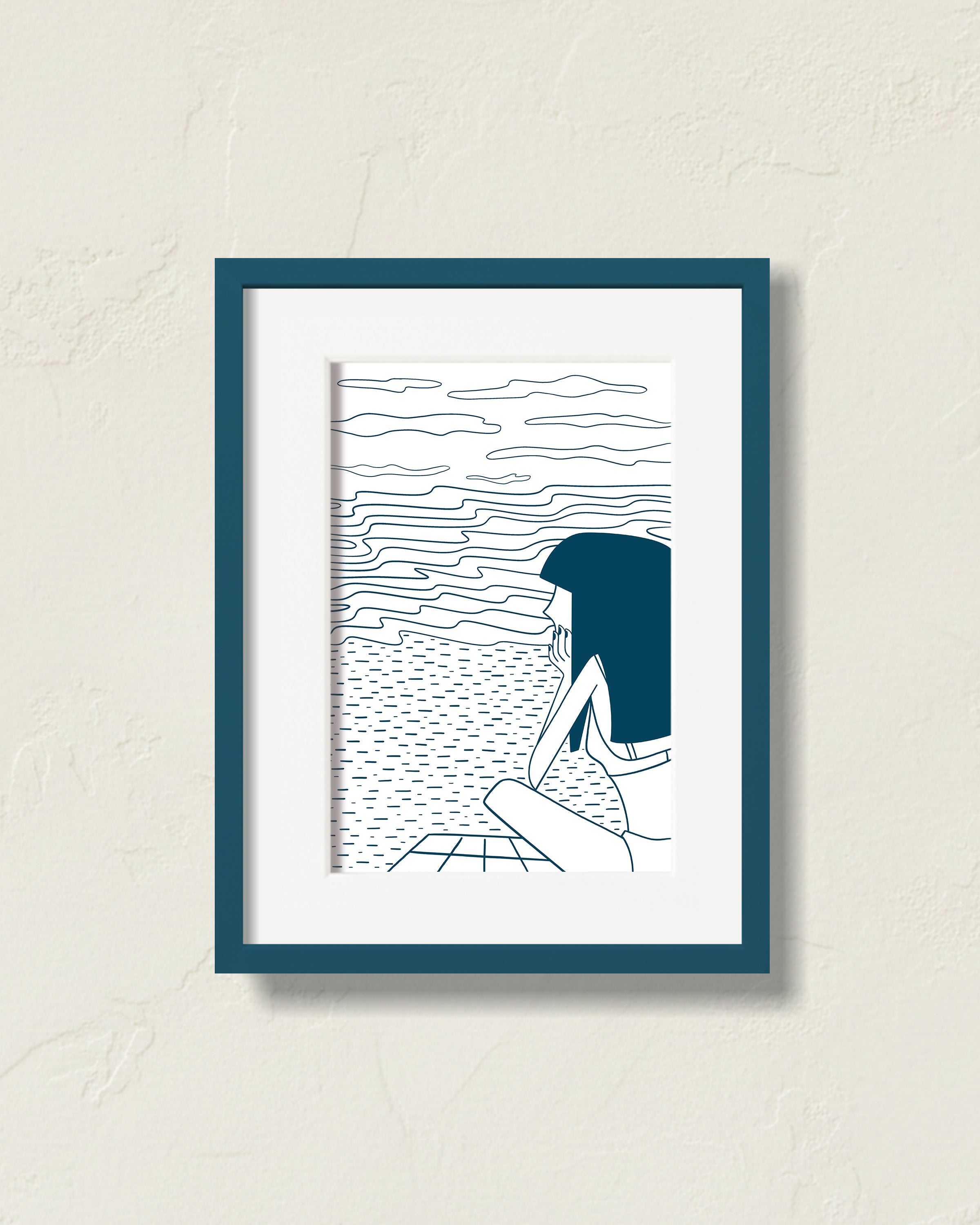 Stop and Gaze at the Ocean ( 5" x 7" )