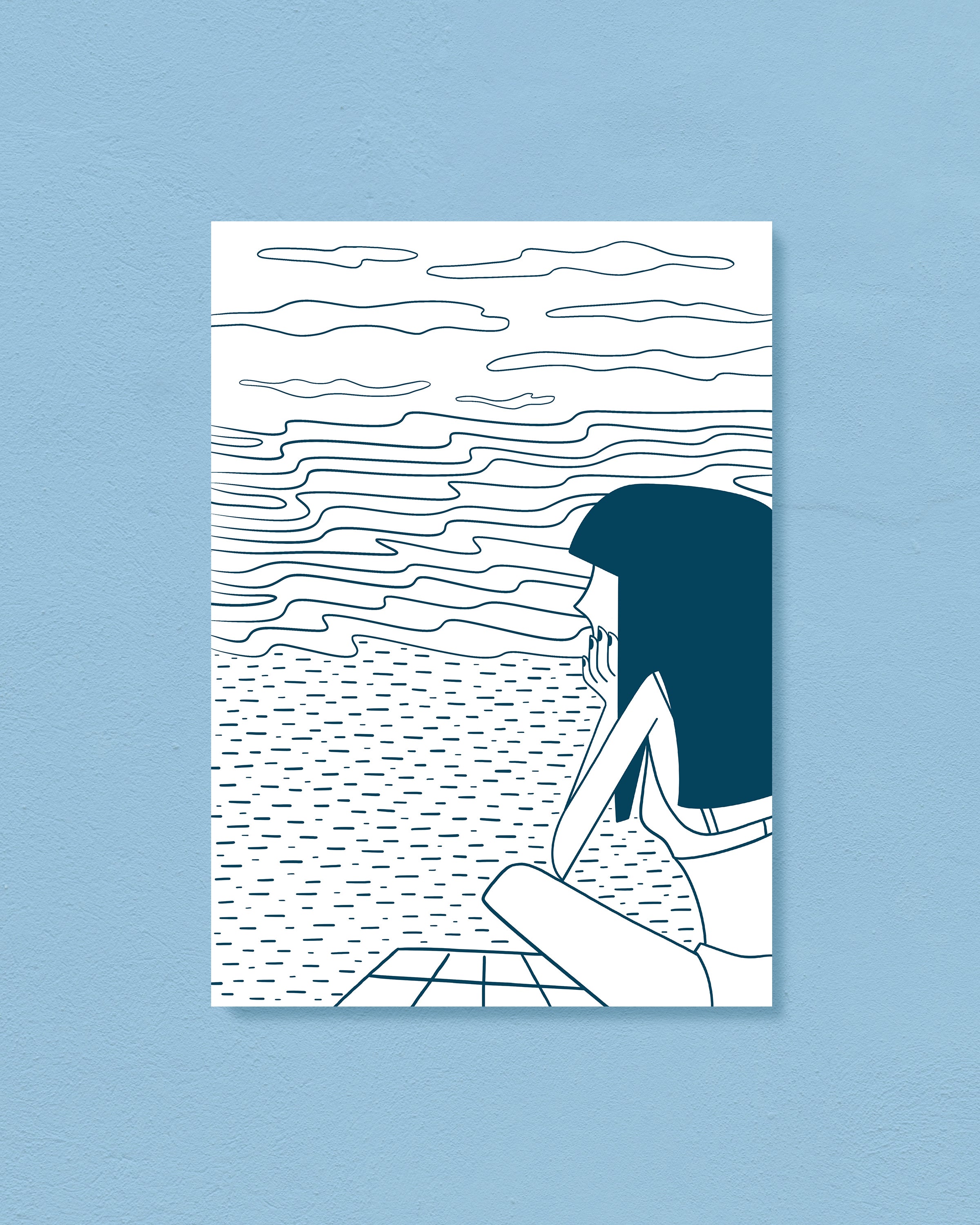 Stop and Gaze at the Ocean ( 5" x 7" )