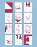 The Red Thread — Complete Set of 12 ( 3" x 4" each )