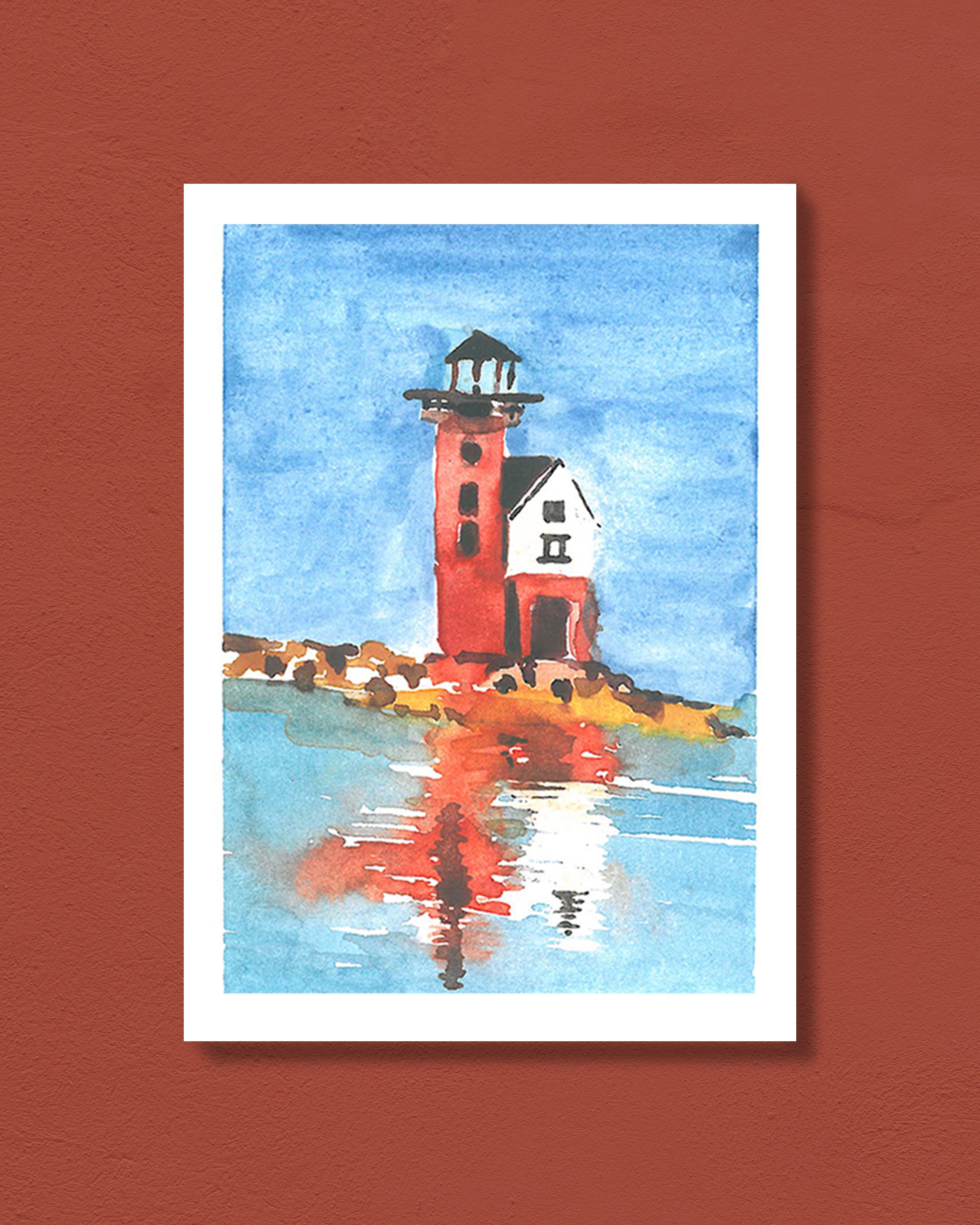 The Lighthouse ( 5" x 7" )