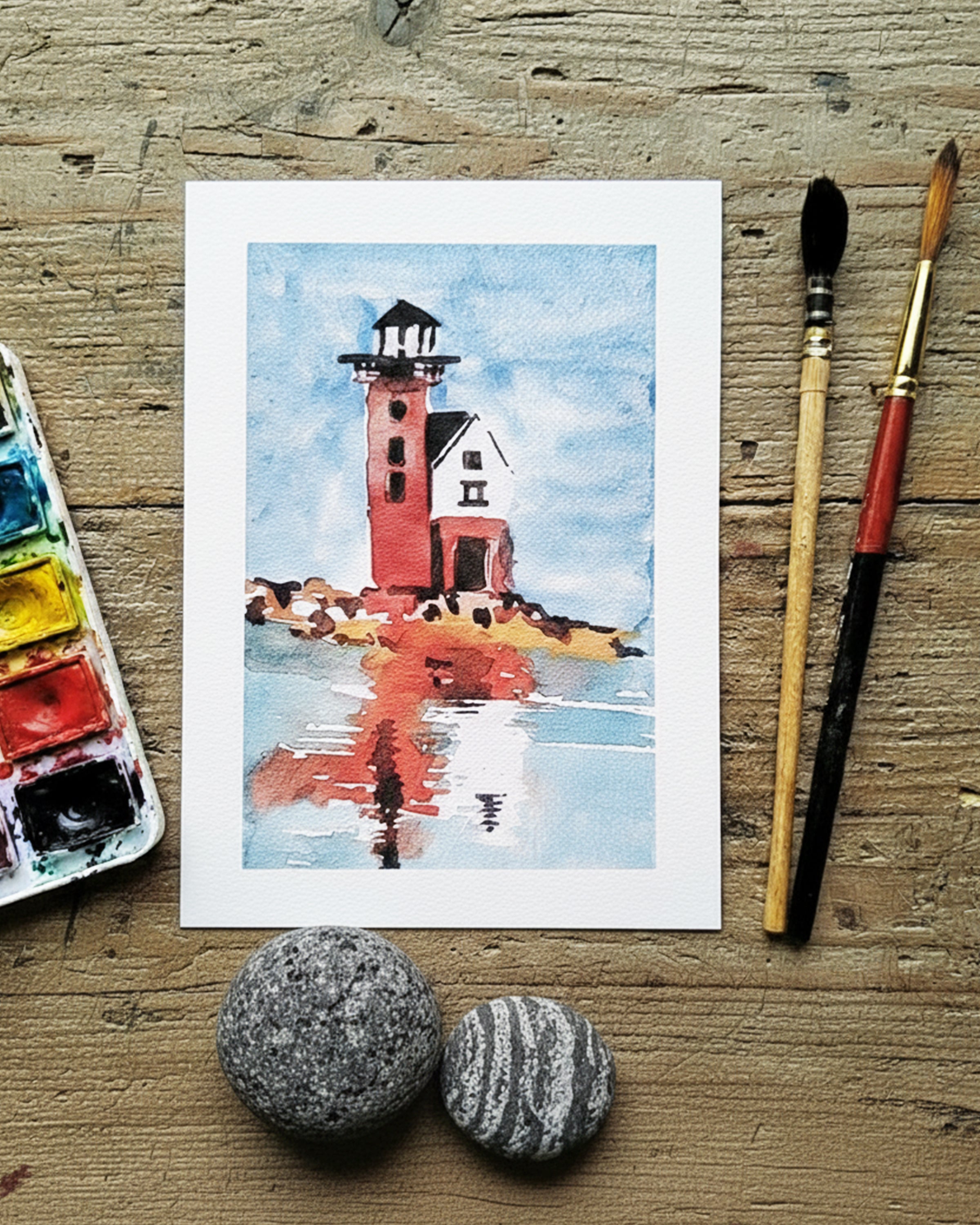 The Lighthouse ( 5" x 7" )